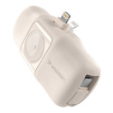 Wozinsky WF16-YLS 5000mAh 15W Lightning Mini Power Bank with Built-in USB-C Cable and Apple Watch Ch