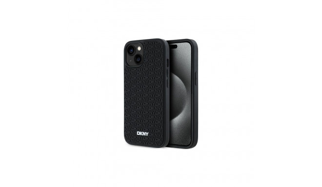 DKNY DKNY 3D Rubber Repeat Pattern case for iPhone 15 Plus - black