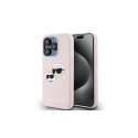 Karl Lagerfeld Karl Lagerfeld Silicone Karl&Choupette MagSafe case for iPhone 15 Pro Max - pink