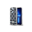 DKNY DKNY IML Checkered Mono Pattern & Printed Stripes MagSafe Case for iPhone 15 Pro - Black