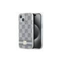 DKNY DKNY IML Checkered Mono Pattern & Printed Stripes MagSafe case for iPhone 15 / 14 / 13 - beige