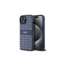 DKNY DKNY Leather Mono Stripe & Metal Logo case for iPhone 15 / 14 / 13 - blue