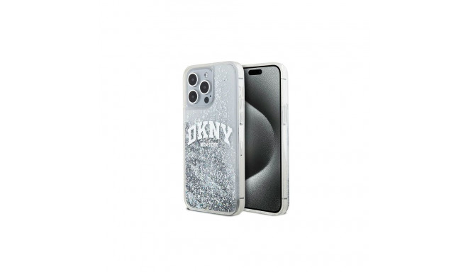 DKNY DKNY Liquid Glitter Big Logo Case for iPhone 15 Pro Max - White