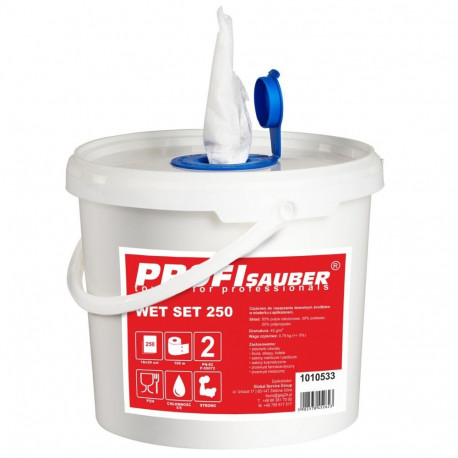 Profi Sauber Cloths in a bucket with a soaking dispenser ProfiSauber WET SET 250