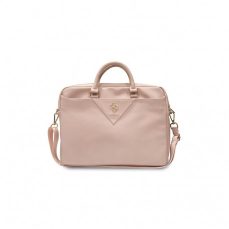 Guess Guess Triangle 4G bag for a 16" laptop - pink