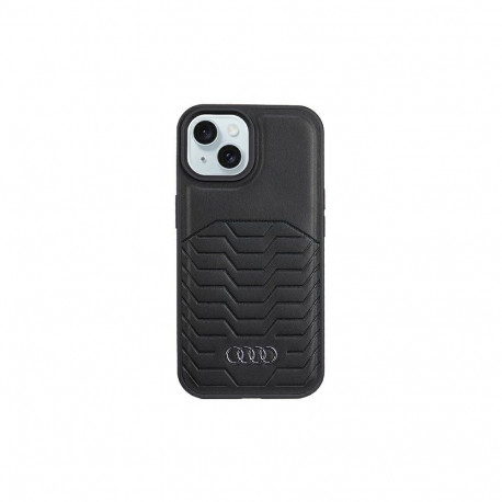 Audi Audi Synthetic Leather Case with MagSafe for iPhone 15/14/13 - Black