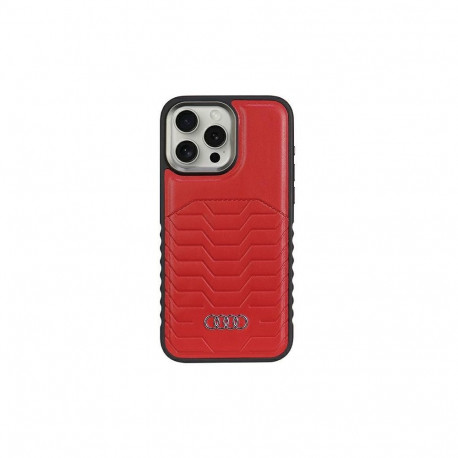 Audi Audi Synthetic Leather case with MagSafe for iPhone 14 Pro - red