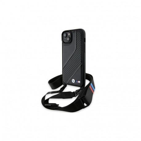 BMW BMW M Edition Carbon Stripe & Strap case for iPhone 15 Plus / 14 Plus - black