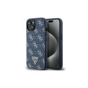 Guess Guess 4G Triangle Metal Logo case for iPhone 15 Plus / 14 Plus - blue
