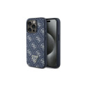 Guess Guess 4G Triangle Metal Logo case for iPhone 15 Pro - blue