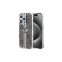 Guess Guess IML 4G Gold Stripe case for iPhone 15 Pro - brown