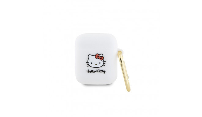 Hello Kitty Hello Kitty Silicone 3D Kitty Head case for AirPods 1/2 - white