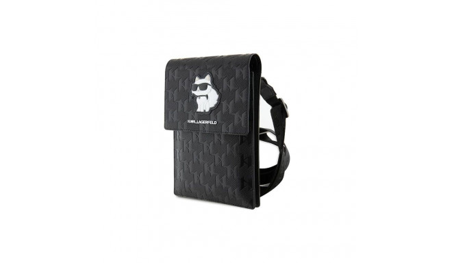 Karl Lagerfeld Karl Lagerfeld Case KLWBSAKHPCK Handbag - Black Saffiano Monogram Choupette