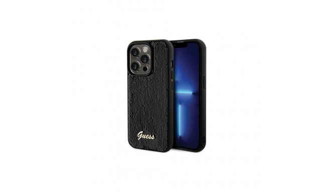 Guess Guess Sequin Script Metal case for iPhone 13 Pro / 13 - black