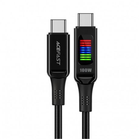 Acefast Acefast C7-03 USB-C USB-C 100W 1.2m cable with display - black