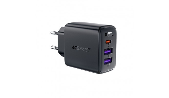 Acefast Acefast A57 PD 35W GaN charger 2 x USB-A + USB-C with 3 ports - black