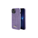 Guess Guess Sequin Script Metal case for iPhone 15 - purple