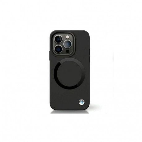 BMW BMW BMHMP14XSILBK2 case for iPhone 14 Pro Max 6.7" - black Signature Liquid Silicone MagSafe
