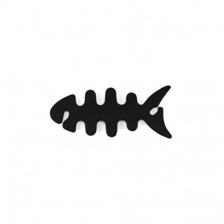 Hurtel Fish-shaped headphone cable wrap - black