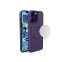 Hurtel MagSafe Woven Case for iPhone 15 Pro - purple