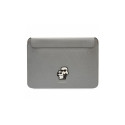 Karl Lagerfeld Karl Lagerfeld Saffiano Karl&Choupette case for a 16" laptop - silver