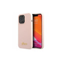 Guess Guess GUHCP13XLSLMGLP iPhone 13 Pro Max 6.7" light pink/light pink hardcase Silicone Script Go
