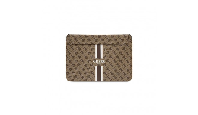 Guess Guess 4G Printed Stripes cover for a 14" laptop - brown