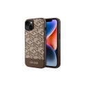 Guess Guess GUHMP14MHGCFSEW iPhone 14 Plus 6.7" brown/brown hard case GCube Stripes MagSafe