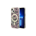 Guess Guess Flower MagSafe case for iPhone 14 - pink