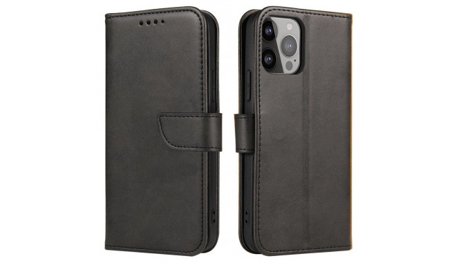 Hurtel Magnet Case Cover for Xiaomi Redmi Note 12 5G / Poco X5 5G Cover with Flip Wallet Stand Black