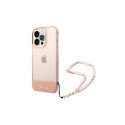 Guess Guess GUHCP14XHGCOHP iPhone 14 Pro Max 6.7" pink/pink hardcase Translucent Pearl Strap