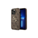 Guess Guess GUHCP14L4GMGBR iPhone 14 Pro 6,1" brzowy/brown hardcase 4G Big Metal Logo