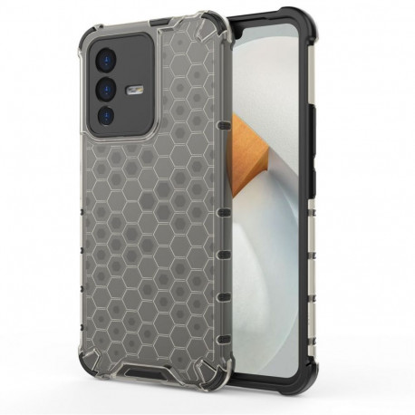 Hurtel - Honeycomb case armored cover with a gel frame Vivo V23 5G black