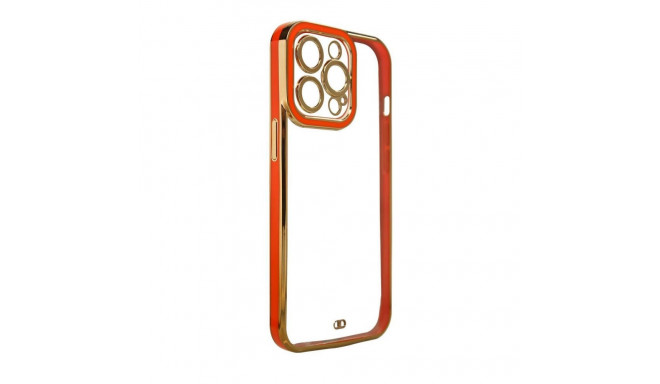 Hurtel Fashion Case for iPhone 12 Pro Max Gold Frame Gel Cover Red