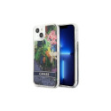Guess Guess GUHCP13SLFLSB iPhone 13 mini 5.4" blue/blue hardcase Flower Liquid Glitter