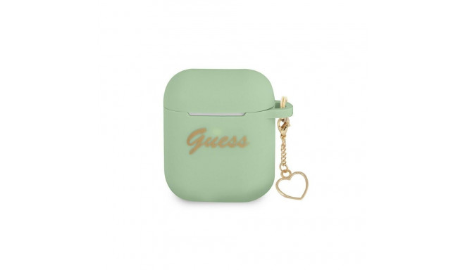 Guess Guess GUA2LSCHSN AirPods cover green/green Silicone Charm Heart Collection