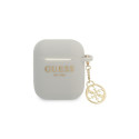 Guess Guess GUA2LSC4EG AirPods cover grey/grey Silicone Charm 4G Collection