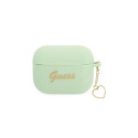 Guess Guess GUAPLSCHSN AirPods Pro cover green/green Silicone Charm Heart Collection
