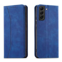 Hurtel Magnet Fancy Case Case for Samsung Galaxy S22 + (S22 Plus) Pouch Wallet Card Holder Blue