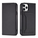 Hurtel Magnet Card Case for iPhone 12 Pro Max Pouch Card Wallet Card Holder Black