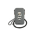 Karl Lagerfeld Karl Lagerfeld Torebka KLHCP12LOPHKCG 6,7" szary/grey hardcase Saffiano Ikonik Karl&a