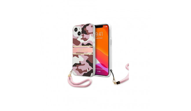 Guess Guess GUHCP13MKCABPI iPhone 13 6.1" pink/pink hardcase Camo Strap Collection