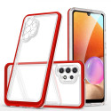 Hurtel Clear 3in1 Case for Samsung Galaxy A72 4G Frame Gel Cover Red