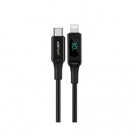 Acefast Acefast cable MFI USB Type C - Lightning 1.2m, 30W, 3A black (C6-01 Black)