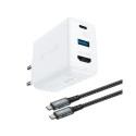 Acefast Acefast 2in1 charger GaN 65W USB Type C / USB, adapter adapter HDMI 4K @ 60Hz (set with cabl