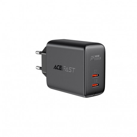 Acefast Acefast charger 2x USB Type C 40W, PPS, PD, QC 3.0, AFC, FCP black (A9 black)