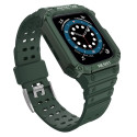 Hurtel Protect Strap Band for Apple Watch 42/44/45mm Armored Case Strap - Green