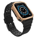 Hurtel Protect Strap Band for Apple Watch 42/44/45mm Armored Case Strap - Black, Rose Gold