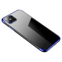 Hurtel Clear Color Case Gel TPU Electroplating frame Cover for iPhone 13 mini blue