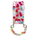 Hurtel Color Chain Case gel flexible elastic case cover with a chain pendant for Samsung Galaxy A22 